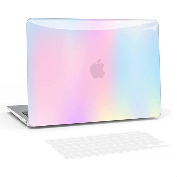 Pastel Rainbow Ombre Gradient 13" MacBook AIR Shell Case Keyboard Cover - Picture 2 of 11